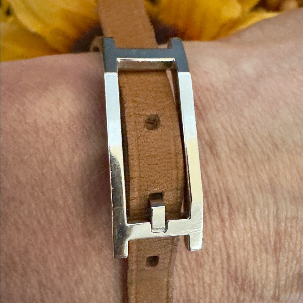 Hermes Brown Leather Behapi Bracelet